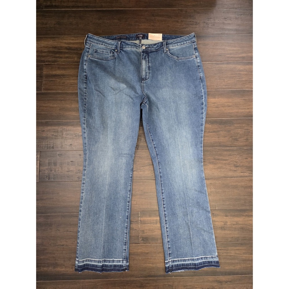 NYDJ Barbara‎ Bootcut Jeans Plus Size 20W Lift Tuck Blue Stretch Denim